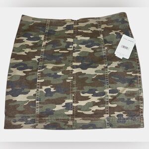 Free People Camouflage Mini Skirt
